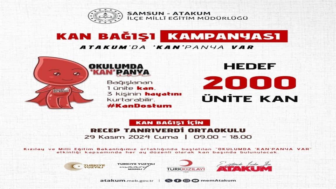 Kan Bağışı Kampanyamıza Bekliyoruz